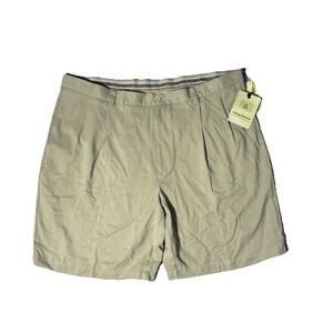 New Tommy Bahama Mens 100% Silk Sandpoint Classic Shorts Sz 42 Khaki